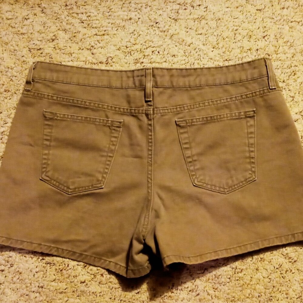 Vintage Xhilaration Women's Juniors XL Sz 15 Khaki Army Green Comfy Shorts - Picture 4 of 10